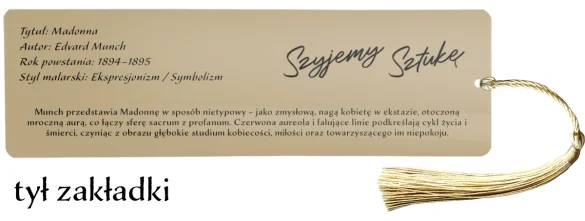 Zakładka do książki Madonna Edvard Munch