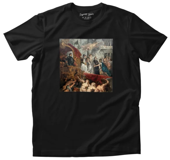 Koszulka z naszywką Przybycie Marii Medycejskiej do Marsylii Peter Paul Rubens