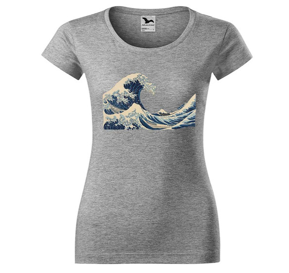 Bluzka damska Wielka Fala w Kanagawie Katsushika Hokusai