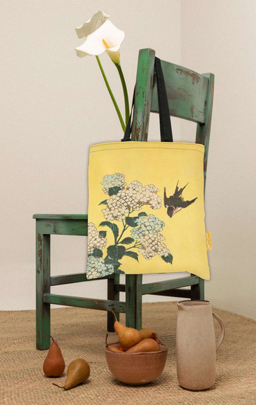 Torba na ramię Hortensja i Jaskółka Katsushika Hokusai
