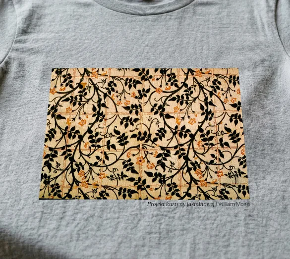 Koszulka z nadrukiem Projekt kurtyny jaśminowej William Morris