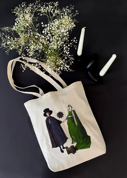 Torba bawełniana Portret małżonków Arnolfinich Jan Van Eyck