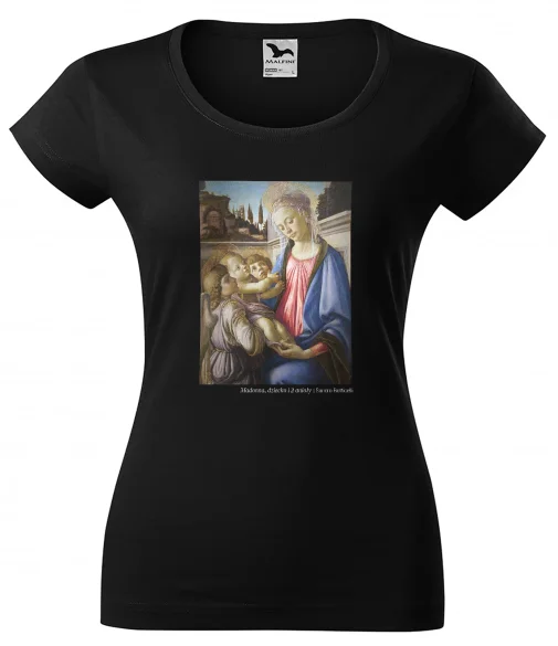 Bluzka damska Madonna, dziecko i 2 anioły Sandro Botticelli