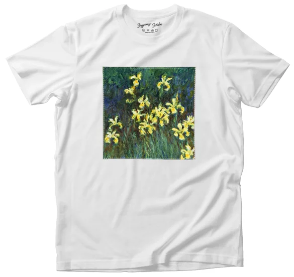 Koszulka z naszywką Irysy Claude Monet