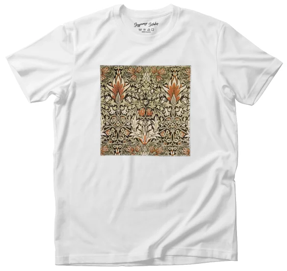 Koszulka z naszywką Główka węża William Morris