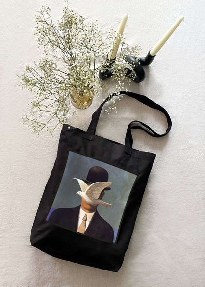 Torba z naszywką Mężczyzna w meloniku René Magritte