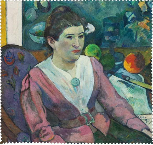 Ściereczka do okularów Kobieta na tle martwej natury, Cezanne Paul Gauguin