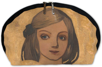 Kosmetyczka Główka dziewczynki na złotym tle Józef Mehoffer