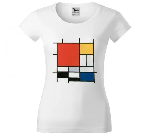 Bluzka damska Kompozycja w czerwieni, żółci, błękicie i czerni Piet Mondrian