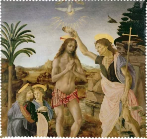 Ściereczka do okularów Chrzest Chrystusa Leonardo da Vinci