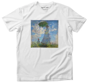 Koszulka z nadrukiem Kobieta z parasolem Claude Monet