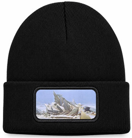 Czapka zimowa Morze lodu Caspar David Friedrich – czarna