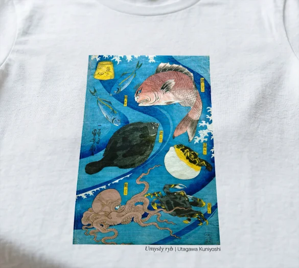 Bluzka damska Umysły ryb Utagawa Kuniyoshi
