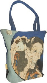Torba na ramię shopper Śmiejący się Demon Katsushika Hokusai