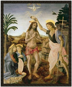 Naszywka Chrzest Chrystusa Leonardo da Vinci