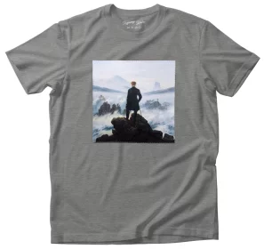 Koszulka z naszywką Wędrowiec nad morzem mgły Caspar David Friedrich