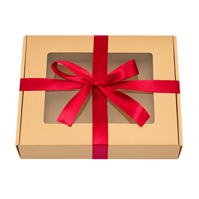 Pudełko prezentowe z okienkiem z kokardką