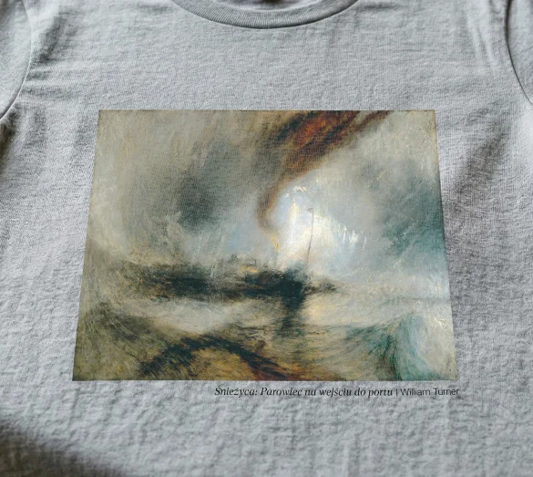 Bluzka damska Śnieżyca: Parowiec na wejściu do portu William Turner