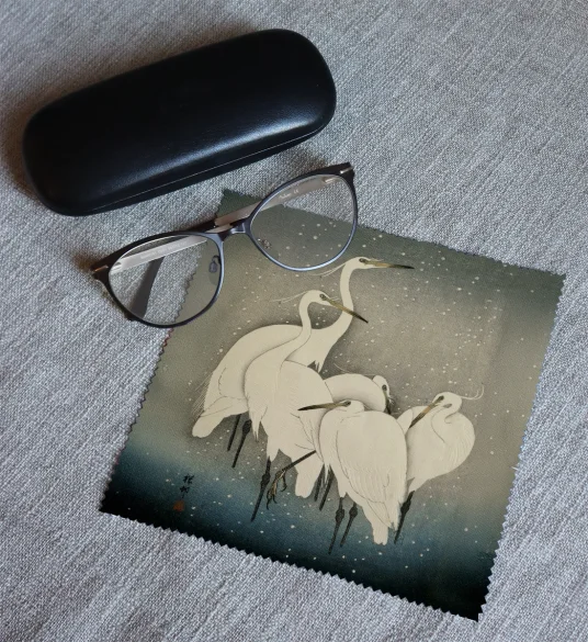Ściereczka do okularów Grupa czapli Ohara Koson