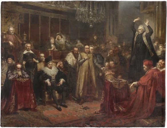 Podkładka na stół Kazanie Skargi Jan Matejko