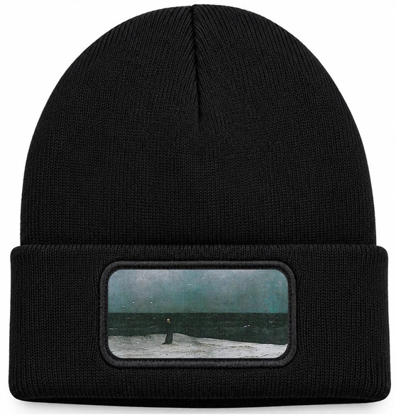 Czapka zimowa Mnich na brzegu morza Caspar David Friedrich – czarna