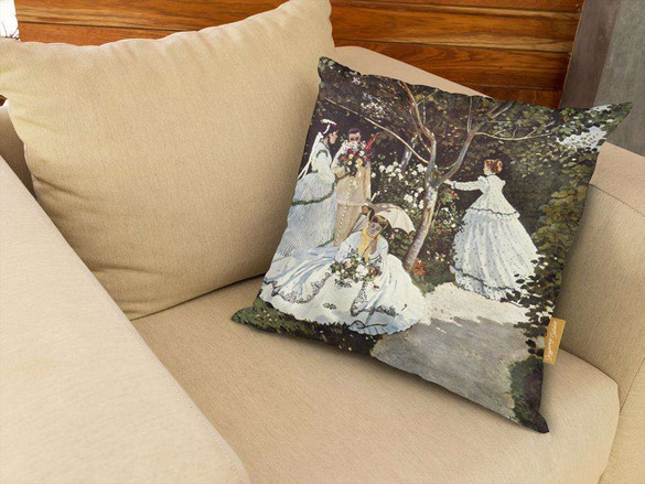 Poduszka Kobiety w ogrodzie Claude Monet