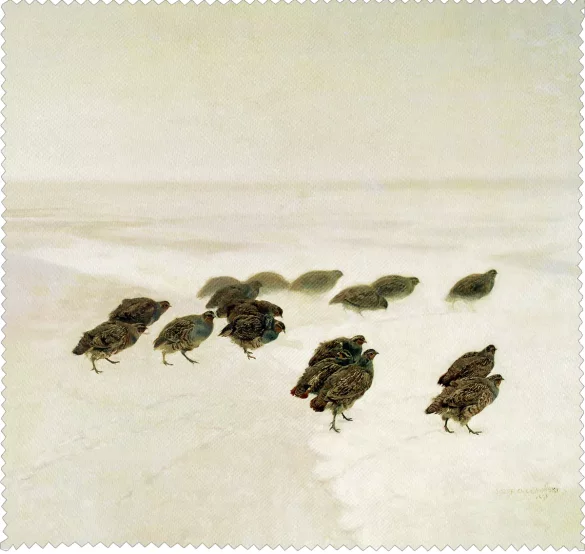 Ściereczka do okularów Kuropatwy na śniegu Józef Chełmoński