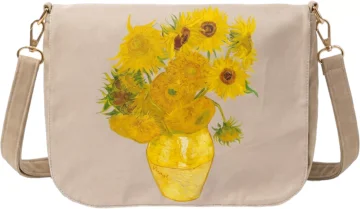Torebka damska welurowa Martwa natura: wazon z piętnastoma słonecznikami Vincent Van Gogh