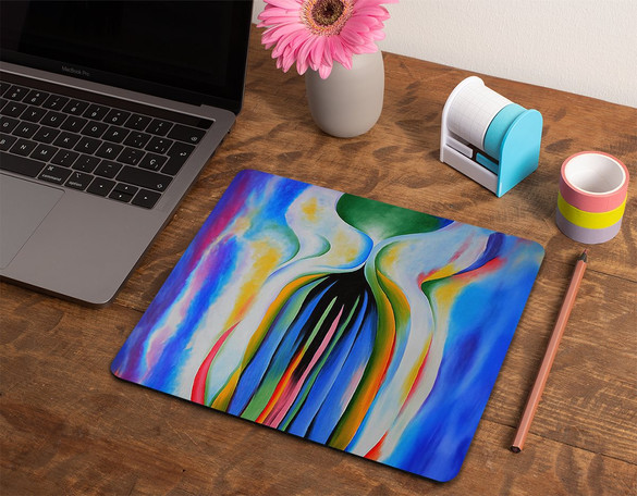 Podkładka Szare linie z czarnym, niebieskim i żółtym Georgia O’Keeffe 36x29cm