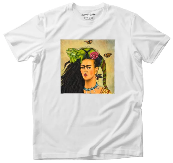 Koszulka z naszywką Autoportret Frida Kahlo