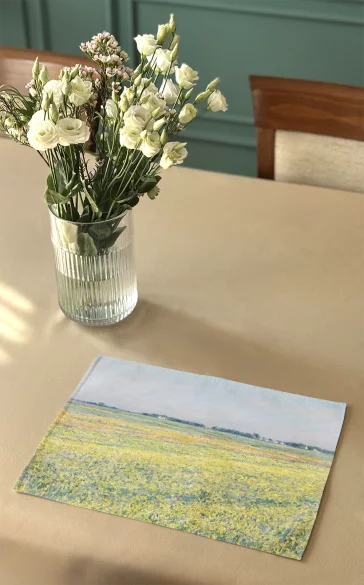 Podkładka na stół Równina Gennevilliers, żółte pola Gustave Caillebotte