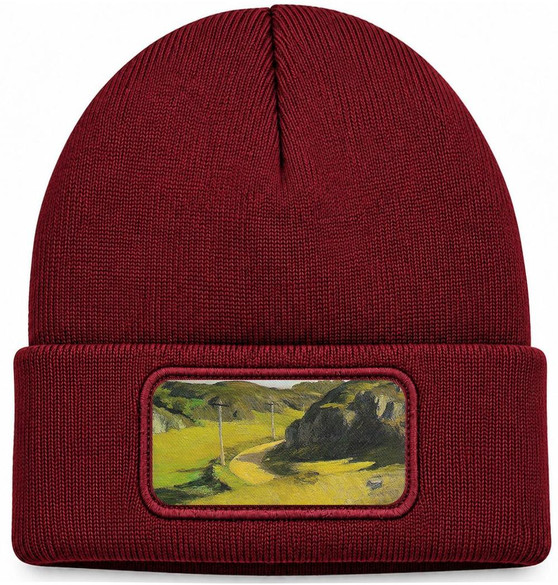 Czapka zimowa Droga w Maine Edward Hopper – bordowa