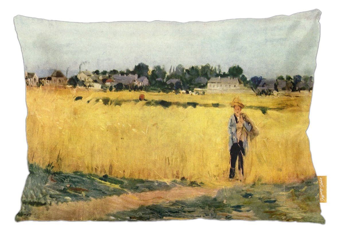 Poduszka dekoracyjna na prezent z obrazem W pszenicy Berthe Morisot Szyjemy Sztukę