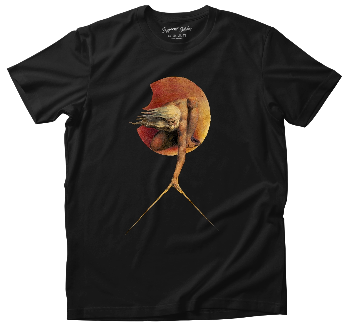 Koszulka Urizen stwarzający świat William Blake– koszulka z nadrukiem obrazu, t-shirt ze sztuką