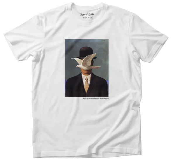 Koszulka z nadrukiem Mężczyzna w meloniku René Magritte