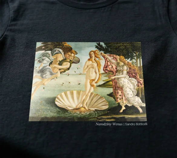 Koszulka z nadrukiem Narodziny Wenus Sandro Botticelli
