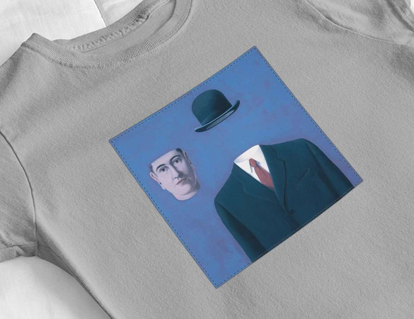Bluzka damska z naszywką Pielgrzym René Magritte