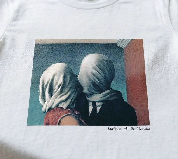 Koszulka z nadrukiem Kochankowie René Magritte