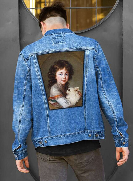 Ekran Portret Elżbiety Mniszchówny z pieskiem Élisabeth Vigée-Lebrun