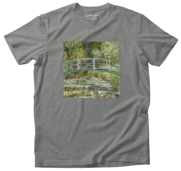 Koszulka z naszywką Most nad stawem z liliami wodnymi Claude Monet