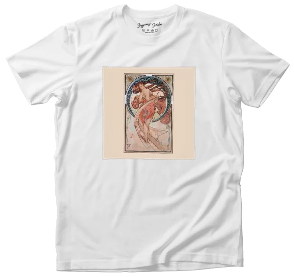 Koszulka z naszywką La Danse (Taniec) Alfons Mucha