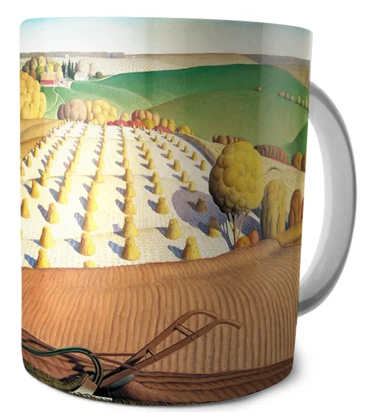 Kubek Fall Plowing Grant Wood