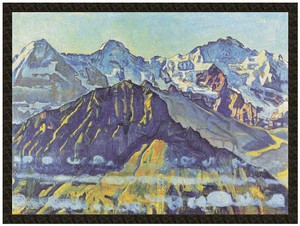 Naszywka Eiger, Mönch und Jungfrau in der Morgensonne Ferdinand Hodler