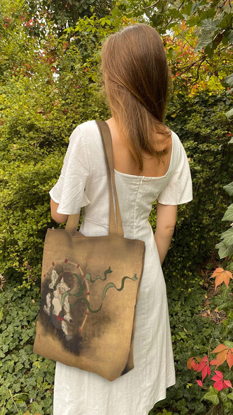 Torba na ramię shopper Bóg piorunów Ogata Korin