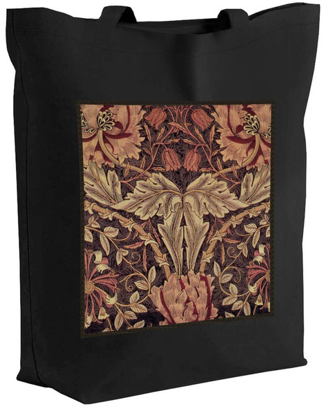Torba z naszywką Tkanina z wiciokrzewem William Morris