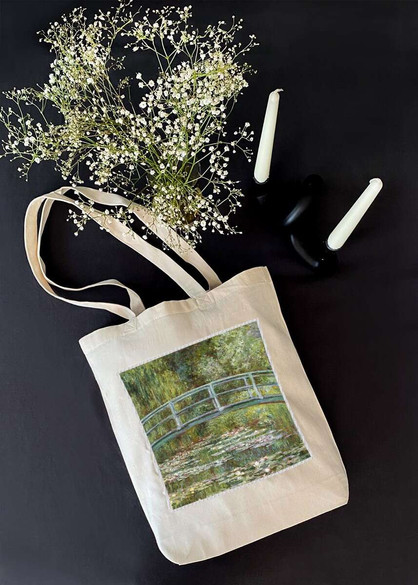 Torba z naszywką Most nad stawem z liliami wodnymi Claude Monet