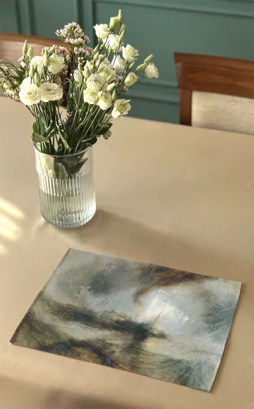 Podkładka na stół Śnieżyca: Parowiec na wejściu do portu William Turner