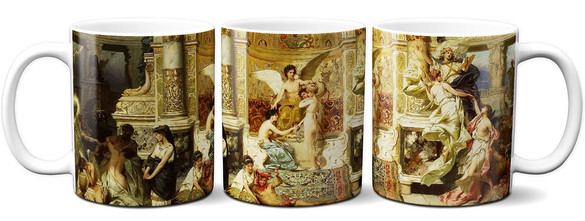 Kubek Kurtyna teatru Juliusza Słowackiego w Krakowie Henryk Siemiradzki