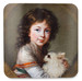 Podkładka pod kubek Portret Elżbiety Mniszchówny z pieskiem Élisabeth Vigée-Lebrun