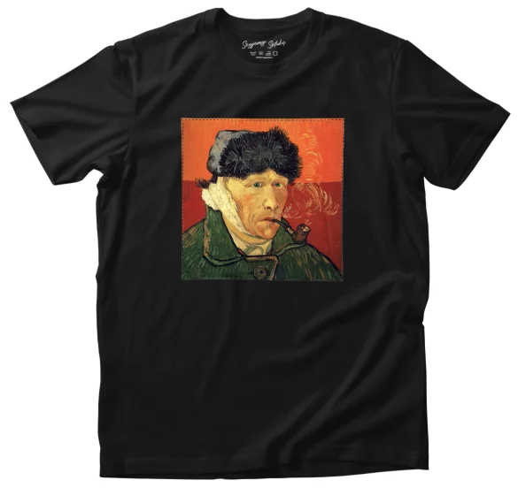 Koszulka z naszywką Autoportret z zabandażowanym uchem Vincent Van Gogh